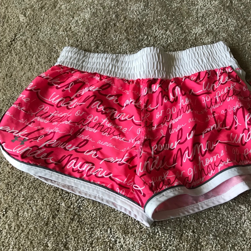 Under armour pink shorts